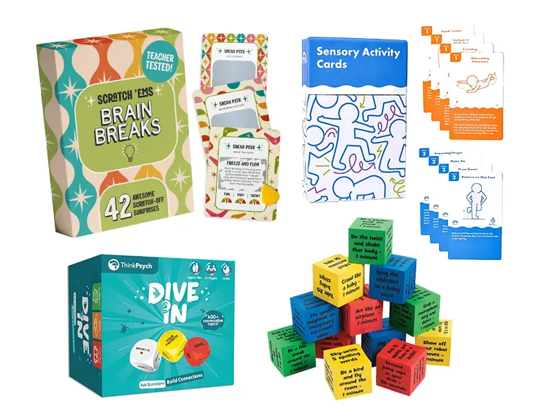 Brain break activity cards for kids
